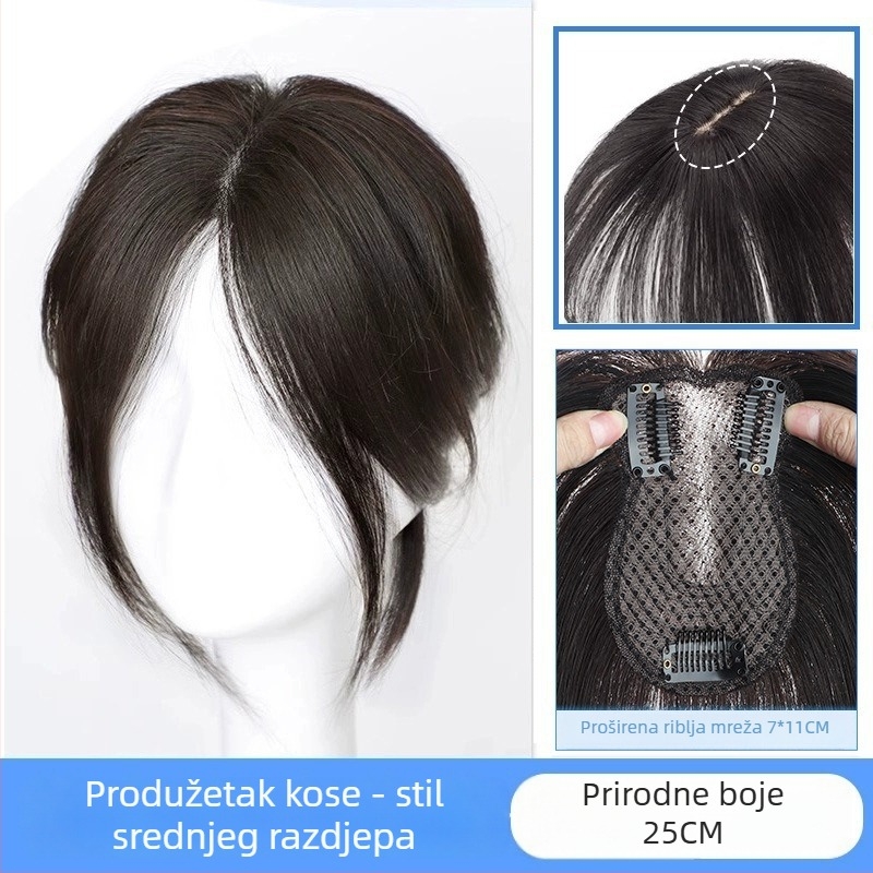 Perika s osam karaktera fringeom, šikim pramenom, dodaje volumen na vrhu, svilenkaste vlasi, mehanička obrada