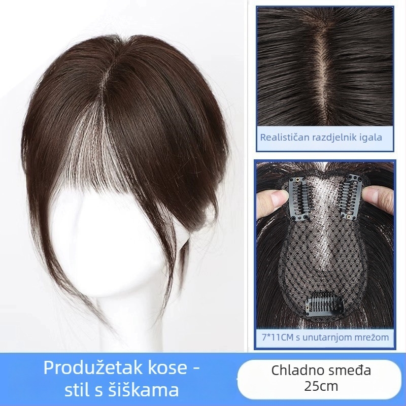 Perika s osam karaktera fringeom, šikim pramenom, dodaje volumen na vrhu, svilenkaste vlasi, mehanička obrada