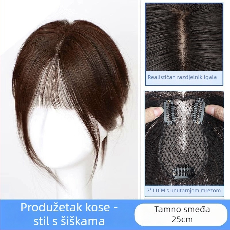 Perika s osam karaktera fringeom, šikim pramenom, dodaje volumen na vrhu, svilenkaste vlasi, mehanička obrada