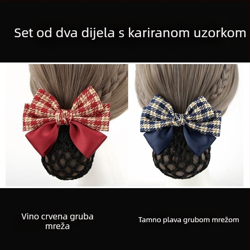 Mesingova štipaljka za kosu s mrežastim dizajnom i okretanjem kliješta, wolframov legura umetak, pastoralni stil, svježi i slatki, proljeće 2025