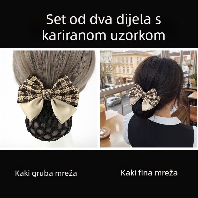 Mesingova štipaljka za kosu s mrežastim dizajnom i okretanjem kliješta, wolframov legura umetak, pastoralni stil, svježi i slatki, proljeće 2025