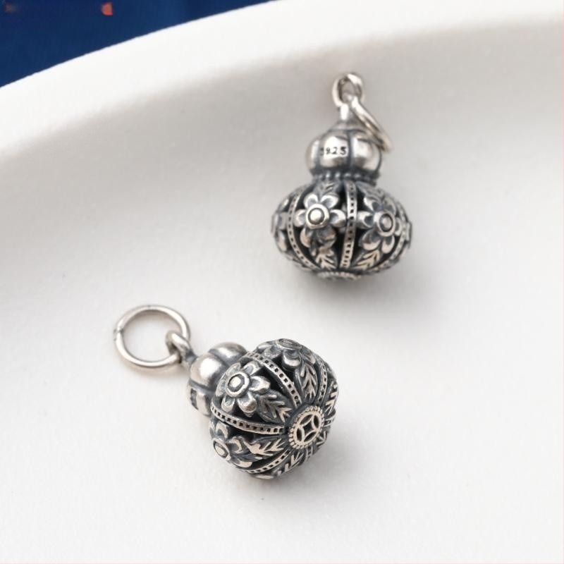 S925 sterling srebrni listni dodatak s OT kopčom, retro stil za DIY nakit