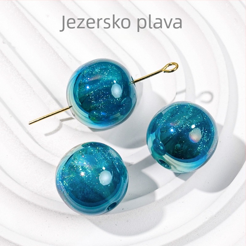 Mermaid 16 mm okrugle perle za DIY nakit – perle s rupom, 20–50 komada, 6 mm perle za narukvicu
