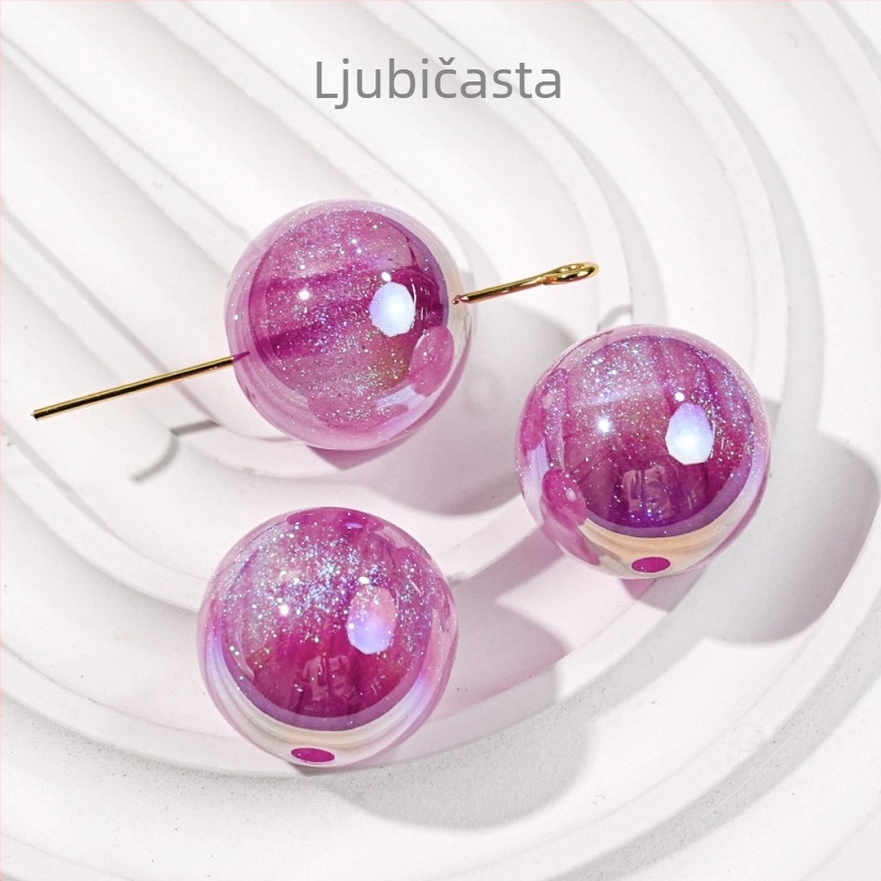 Mermaid 16 mm okrugle perle za DIY nakit – perle s rupom, 20–50 komada, 6 mm perle za narukvicu