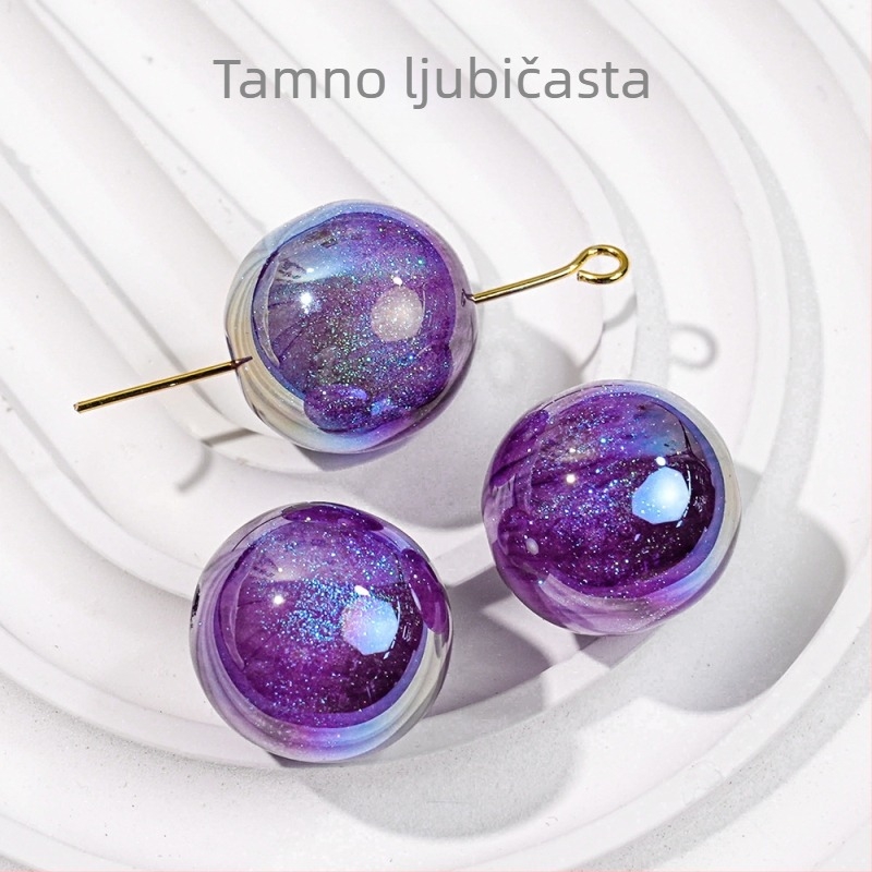 Mermaid 16 mm okrugle perle za DIY nakit – perle s rupom, 20–50 komada, 6 mm perle za narukvicu