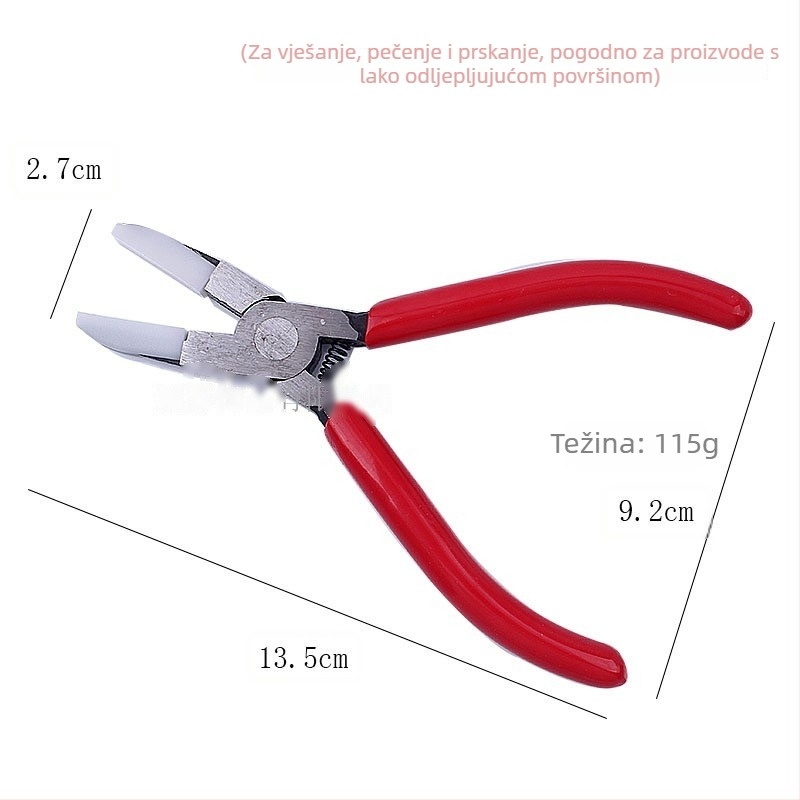Mini metalne klešte za ručne alate s elektroplatiranim završetkom, diagonali rezni rubovi i igličasti vrhovi, mogućnost bušenja