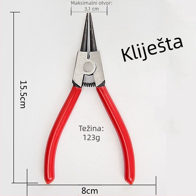 Mini metalne klešte za ručne alate s elektroplatiranim završetkom, diagonali rezni rubovi i igličasti vrhovi, mogućnost bušenja