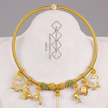 Dječji ogrlica s amuletom dugovječnosti, konac, U oblik, O tip lanca, 31–40 cm