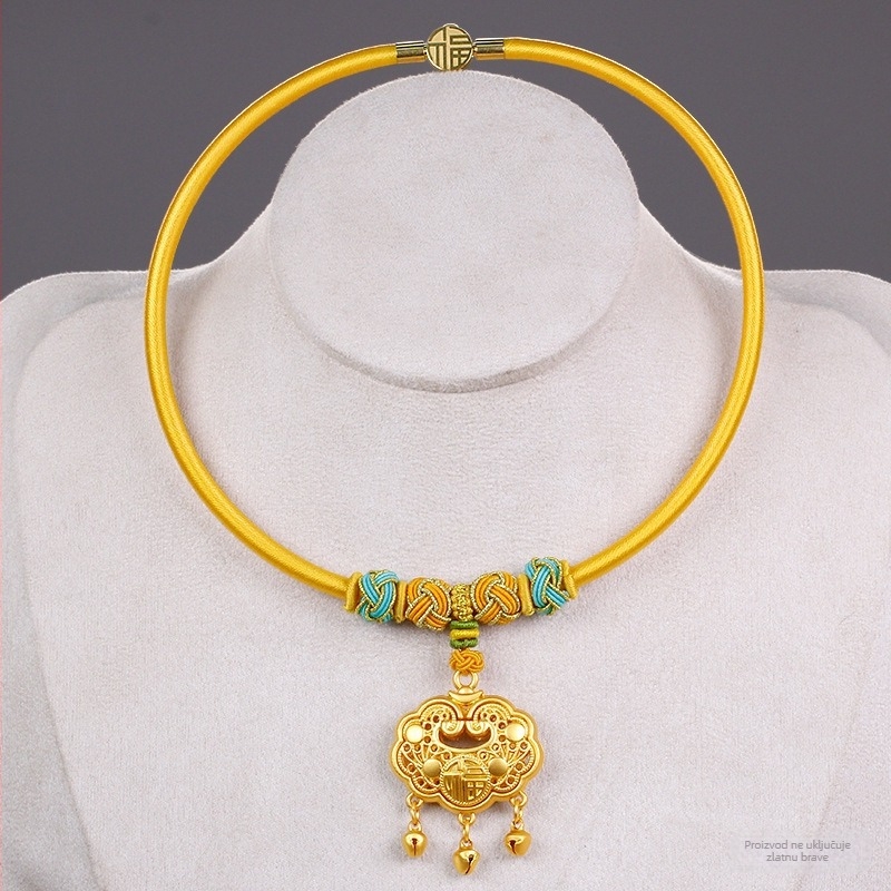 Dječji ogrlica s amuletom dugovječnosti, konac, U oblik, O tip lanca, 31–40 cm