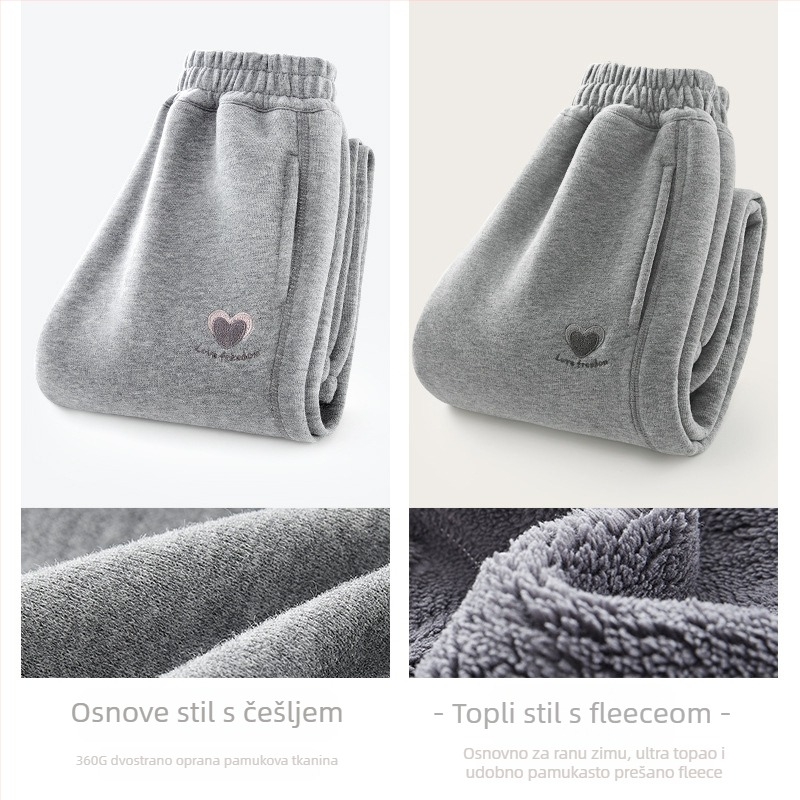 Dječje casual hlače za djevojčice, najlon s flis podstavom, 87,9% najlon, elastični pojas, za dob 3–8 godina, proljeće i jesen