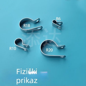 304 nehrđajući čelik, ojačani držač cijevi tipa R, Q686, jednostrani držač za kabelske i uljne cijevi