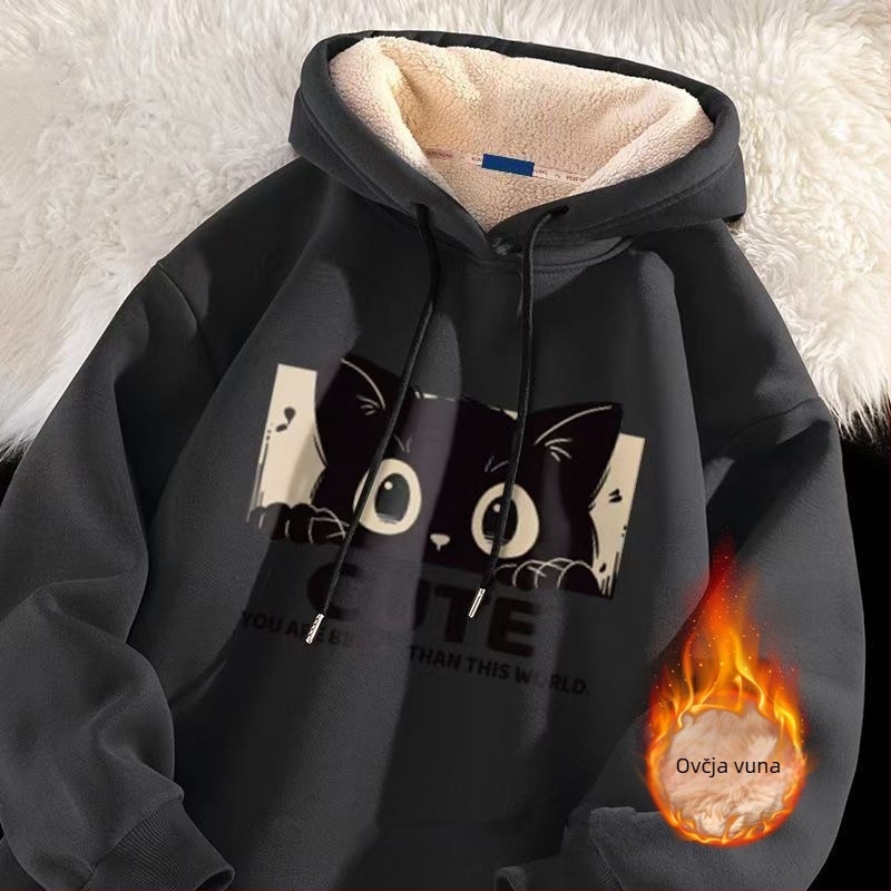 Hooded fleece džemper za zimu, muški, 96% poliester, 240–260 g/m²
