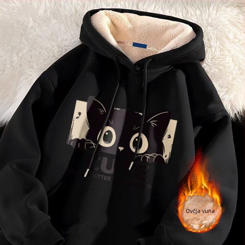 Hooded fleece džemper za zimu, muški, 96% poliester, 240–260 g/m²