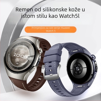 Remen za Huawei Watch5 od kožno-silikonskog kompozita, s push‑kopčom, moderan dizajn