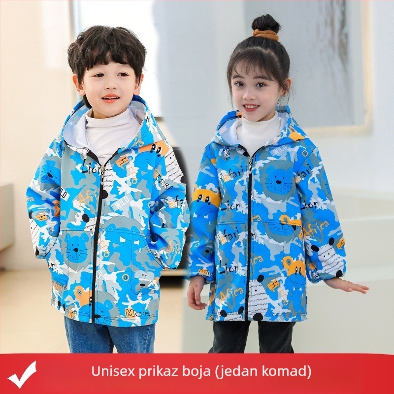 Dječja vodootporna zaštitna pregača za crtanje s fleece podstavom od poliestera, unisex, otporna na kidanje