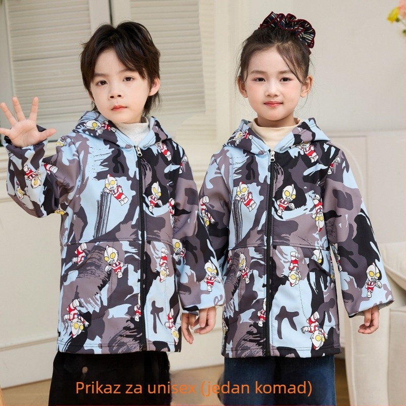 Dječja vodootporna zaštitna pregača za crtanje s fleece podstavom od poliestera, unisex, otporna na kidanje