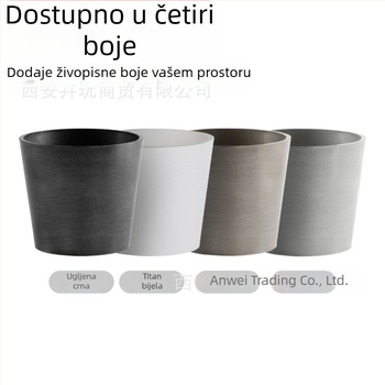 Cvjetni lonac od smole — prozračan, otporan na koroziju i čvrst, za stol ili pod, nordijski minimalistički stil