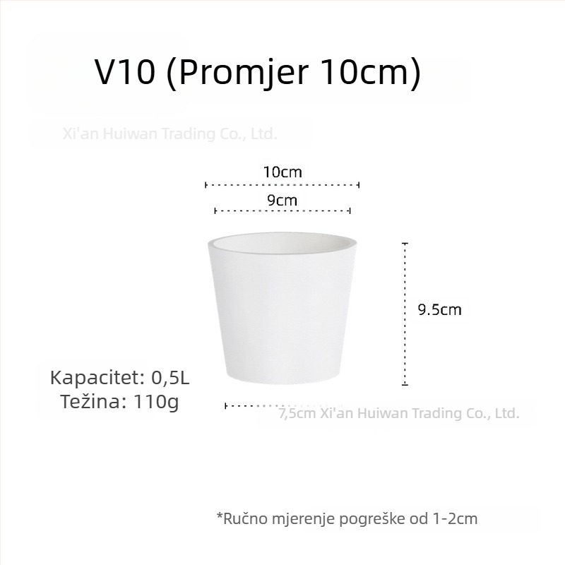 Cvjetni lonac od smole — prozračan, otporan na koroziju i čvrst, za stol ili pod, nordijski minimalistički stil