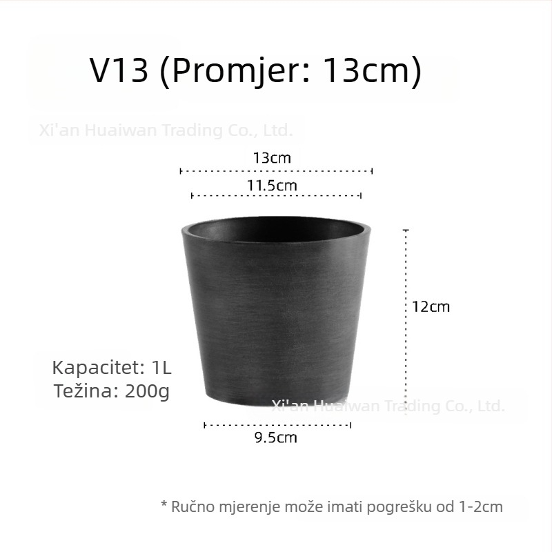 Cvjetni lonac od smole — prozračan, otporan na koroziju i čvrst, za stol ili pod, nordijski minimalistički stil