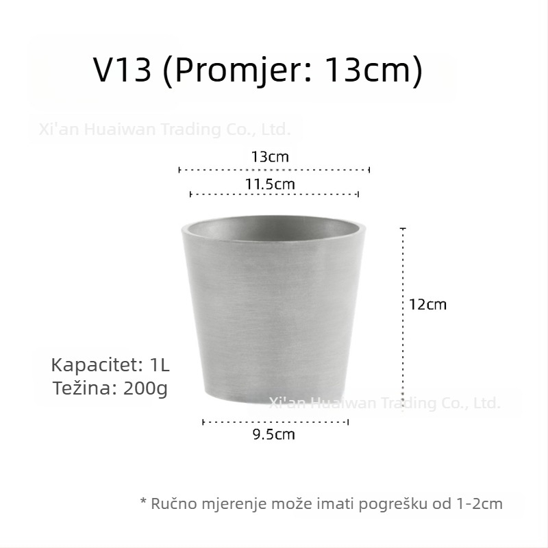 Cvjetni lonac od smole — prozračan, otporan na koroziju i čvrst, za stol ili pod, nordijski minimalistički stil