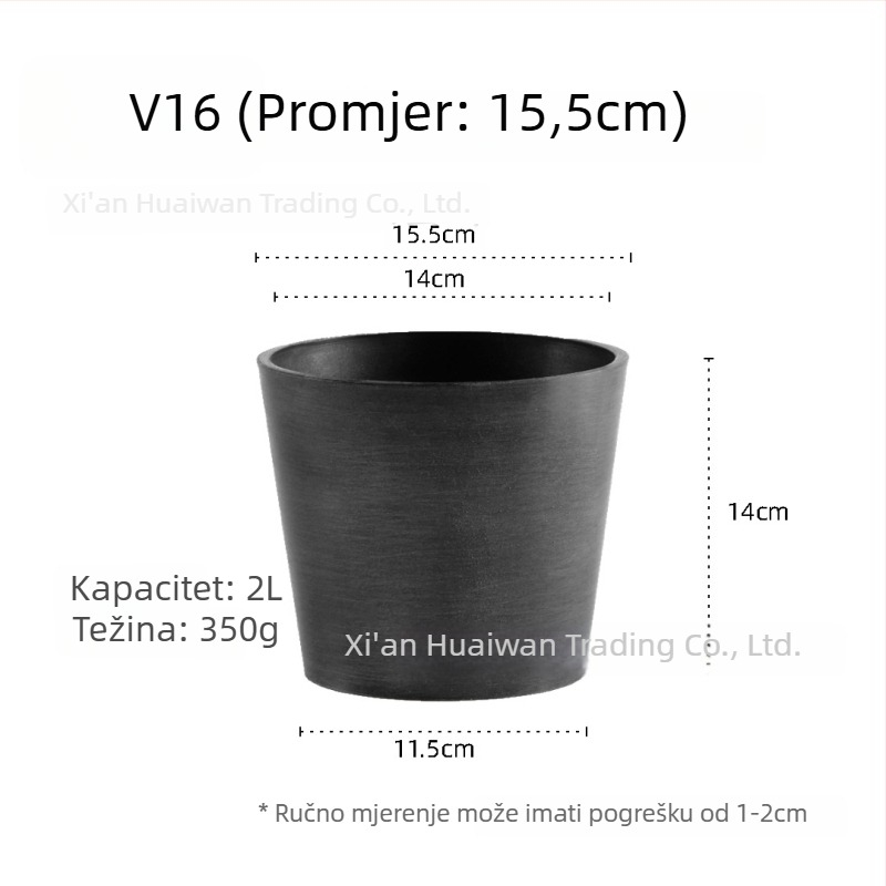 Cvjetni lonac od smole — prozračan, otporan na koroziju i čvrst, za stol ili pod, nordijski minimalistički stil