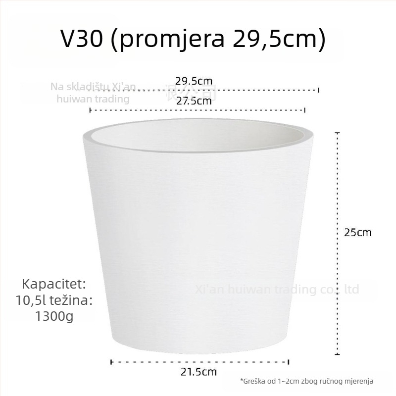Cvjetni lonac od smole — prozračan, otporan na koroziju i čvrst, za stol ili pod, nordijski minimalistički stil