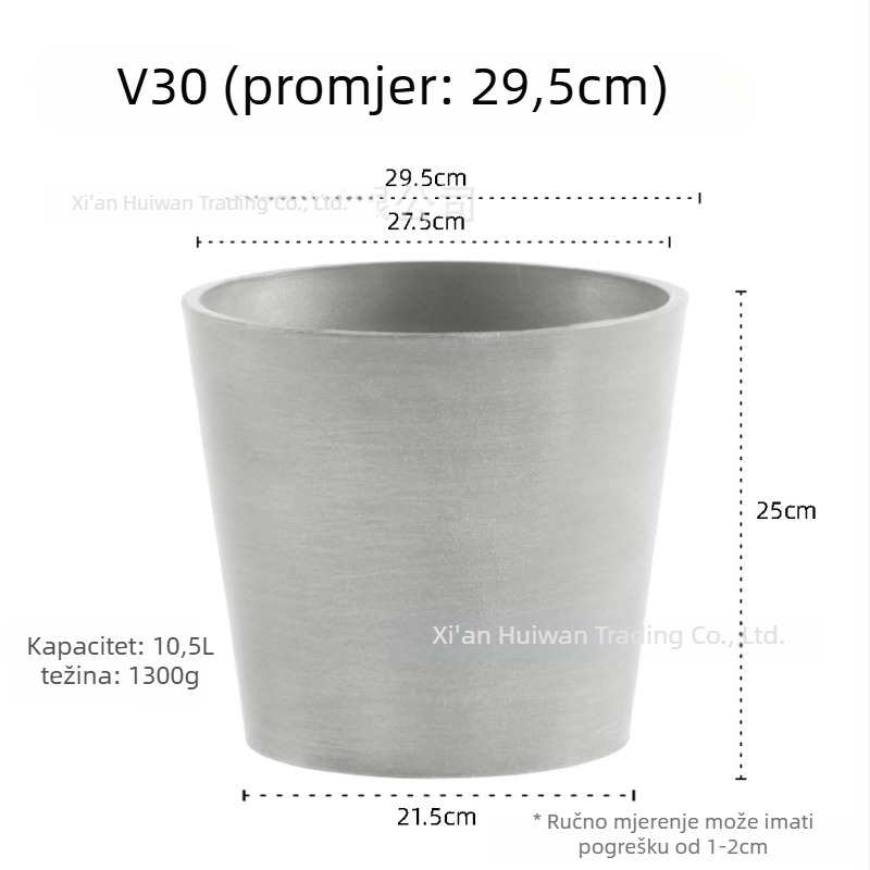 Cvjetni lonac od smole — prozračan, otporan na koroziju i čvrst, za stol ili pod, nordijski minimalistički stil