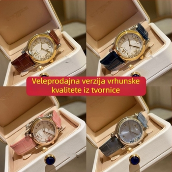 Ženski sat s Swiss ETA mehanizmom, kalendar, brojčanik 40,5 mm, kućište i nehrđajući čelični kaiš, spiralna krunica