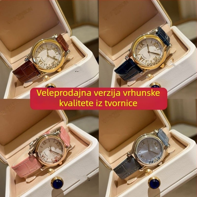 Ženski sat s Swiss ETA mehanizmom, kalendar, brojčanik 40,5 mm, kućište i nehrđajući čelični kaiš, spiralna krunica