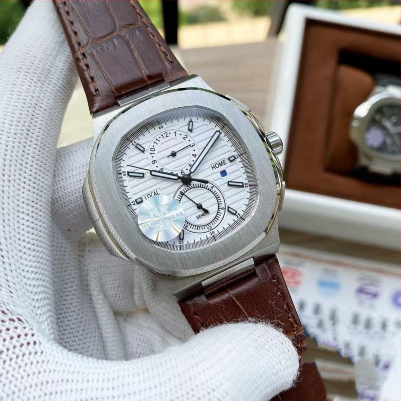 Nautilus Model, Potpuno Automatski Mehanički Sat, Kvadratni Cifer, Nehrđajući Čelik Kućište i Remen, Vodootpornost 100m