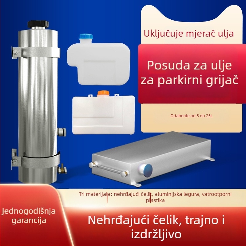 Kamionski spremnik dizelskog grijanja od nehrđajućeg čelika, s parkirnim grijačem, vanjski povećani spremnik ulja