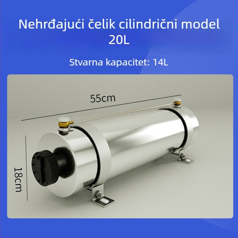 Kamionski spremnik dizelskog grijanja od nehrđajućeg čelika, s parkirnim grijačem, vanjski povećani spremnik ulja