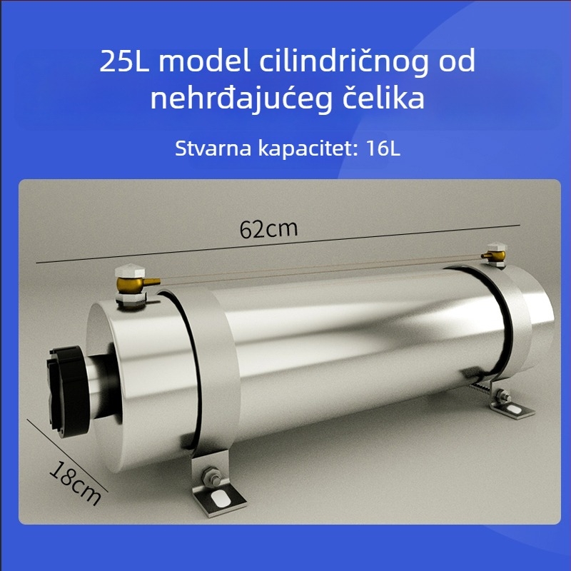 Kamionski spremnik dizelskog grijanja od nehrđajućeg čelika, s parkirnim grijačem, vanjski povećani spremnik ulja