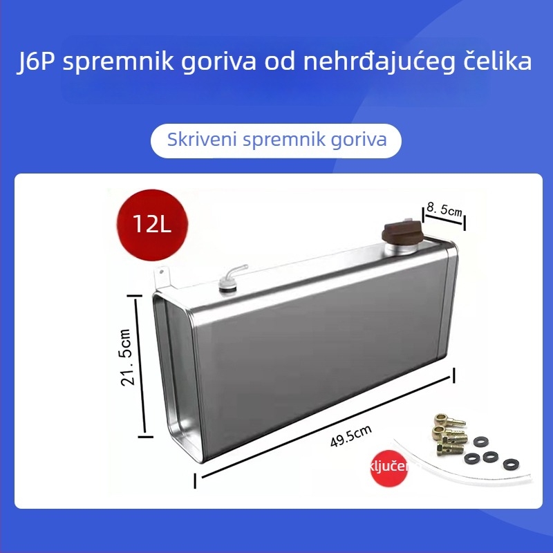 Kamionski spremnik dizelskog grijanja od nehrđajućeg čelika, s parkirnim grijačem, vanjski povećani spremnik ulja