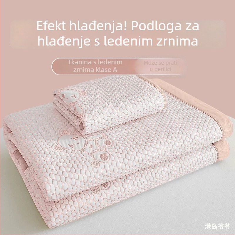Sklopiva podloga za hlađenje od ice-silk, sigurna za bebe, periva u pranju, ljetna upotreba