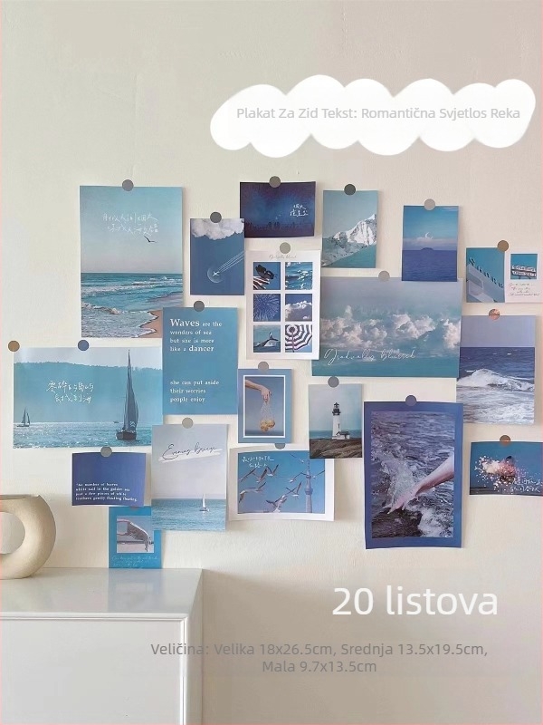 Set zidnih naljepnica s retro nostalgičnim pločnim stilom, za dnevni boravak, uzorak 111407, više od 5 komada, materijal papir