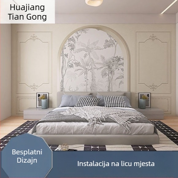 Zidna tapeta: francuske gips linije, svila materijal, otporno na mrlje