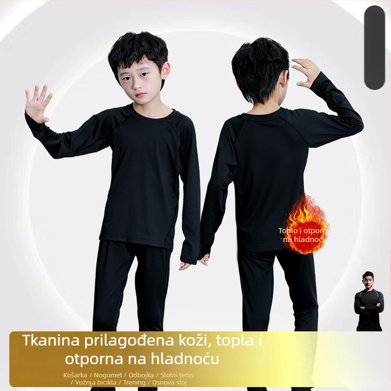 Dječji dugi rukav multisportni trening set, brzo-sušeći, unisex, sve sezone, Kuaiyu, poliester-acetat smjesa, koži prilagođena podstava