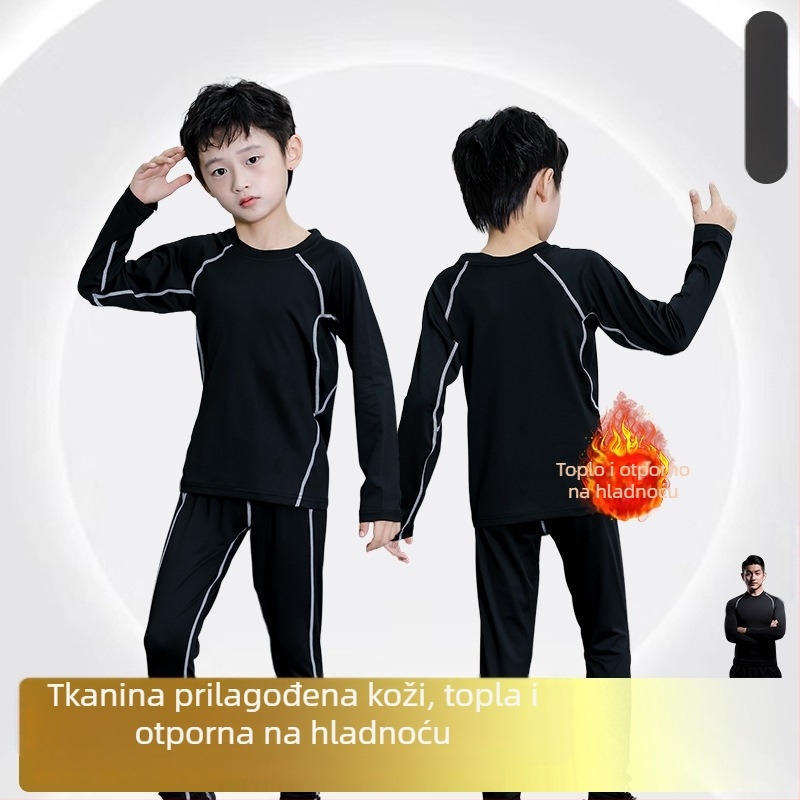 Dječji dugi rukav multisportni trening set, brzo-sušeći, unisex, sve sezone, Kuaiyu, poliester-acetat smjesa, koži prilagođena podstava