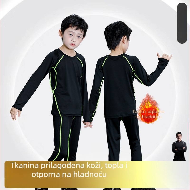Dječji dugi rukav multisportni trening set, brzo-sušeći, unisex, sve sezone, Kuaiyu, poliester-acetat smjesa, koži prilagođena podstava