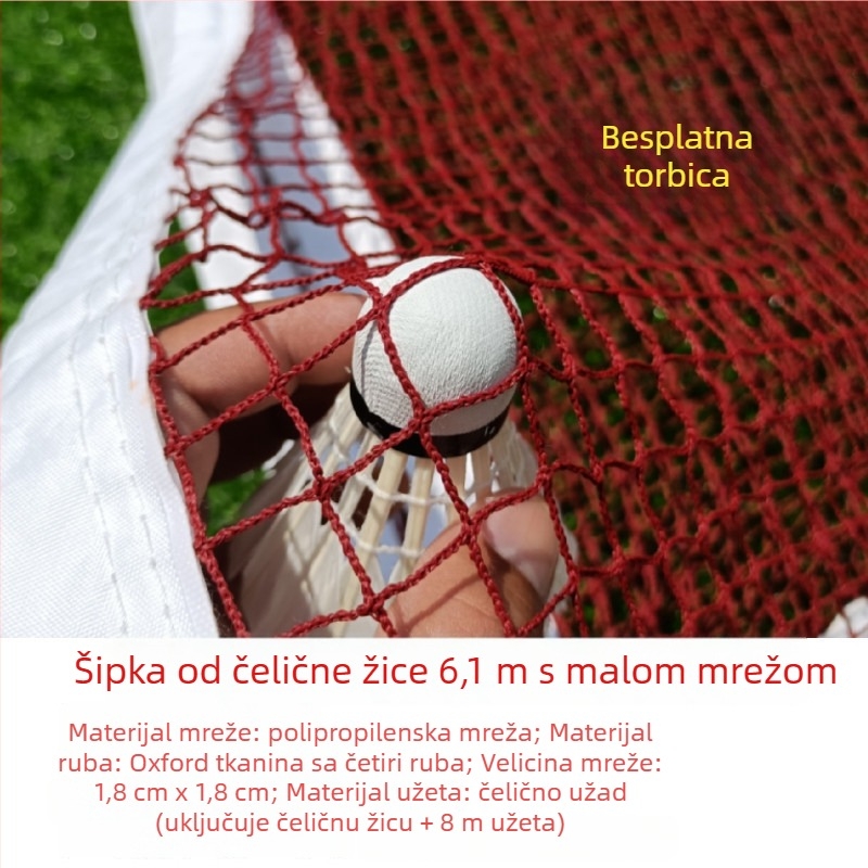 Badminton mreža – standardna, profesionalna, prijenosna za unutarnju i vanjsku upotrebu (Brand: Powerful merchant)
