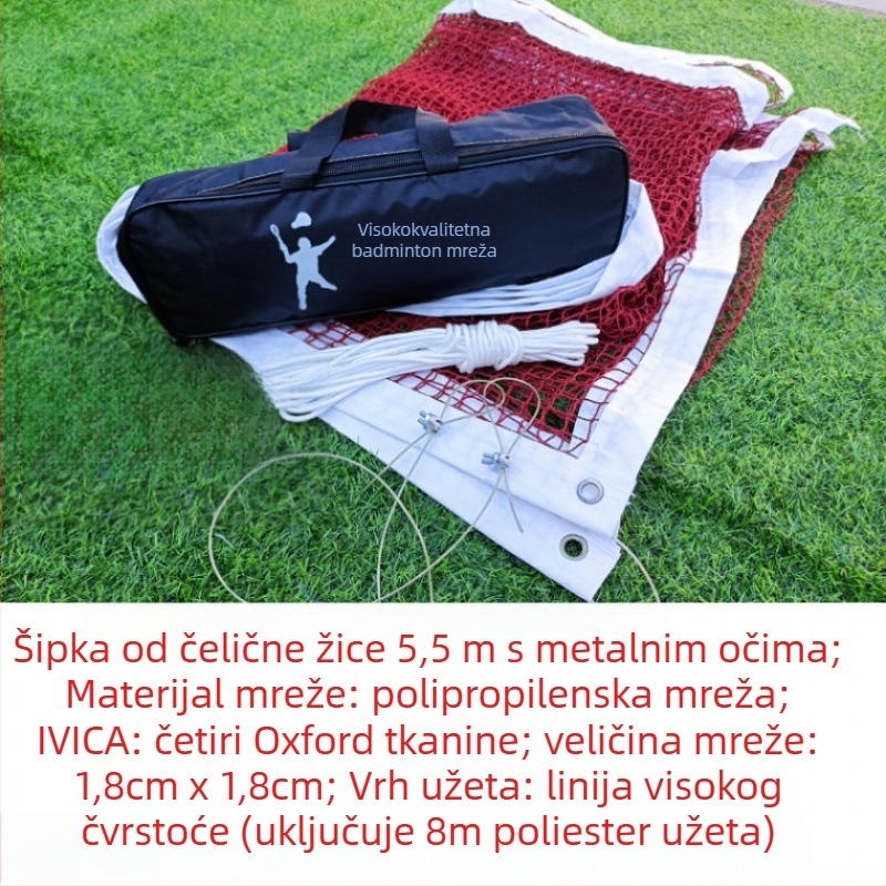 Badminton mreža – standardna, profesionalna, prijenosna za unutarnju i vanjsku upotrebu (Brand: Powerful merchant)
