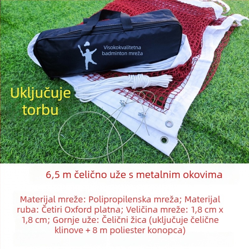 Badminton mreža – standardna, profesionalna, prijenosna za unutarnju i vanjsku upotrebu (Brand: Powerful merchant)