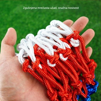 Košarkaška mreža – najlon, trobojna tkanina, težina 0,3 kg, Hengfeng Ruichuang, prilagodljiva, pogodna za unutarnje i vanjske igre
