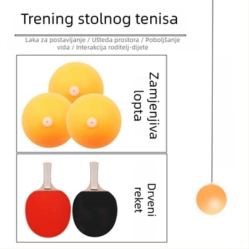 Viseći trener za stolni tenis - samostalni uređaj za trening, PP materijal, viseća lopta za trening vida za djecu