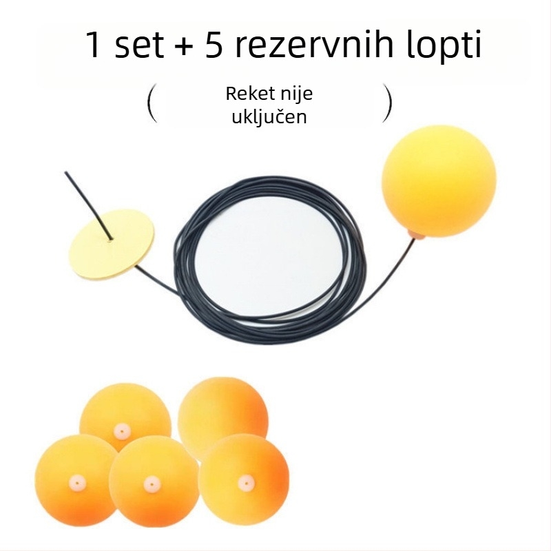 Viseći trener za stolni tenis - samostalni uređaj za trening, PP materijal, viseća lopta za trening vida za djecu