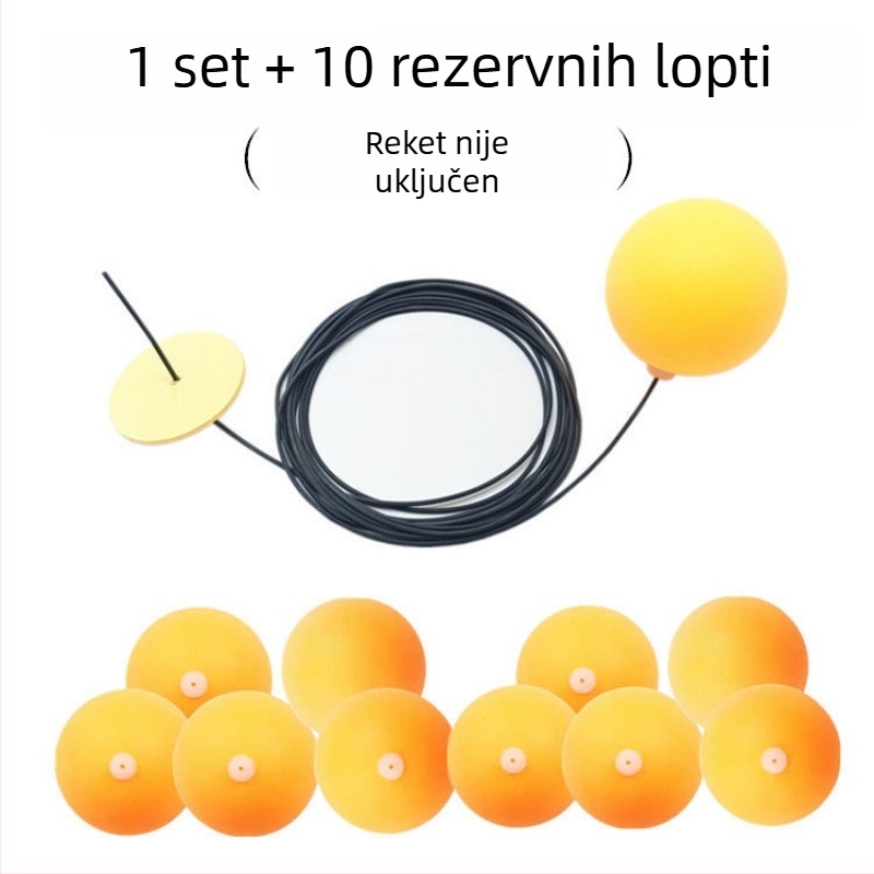 Viseći trener za stolni tenis - samostalni uređaj za trening, PP materijal, viseća lopta za trening vida za djecu