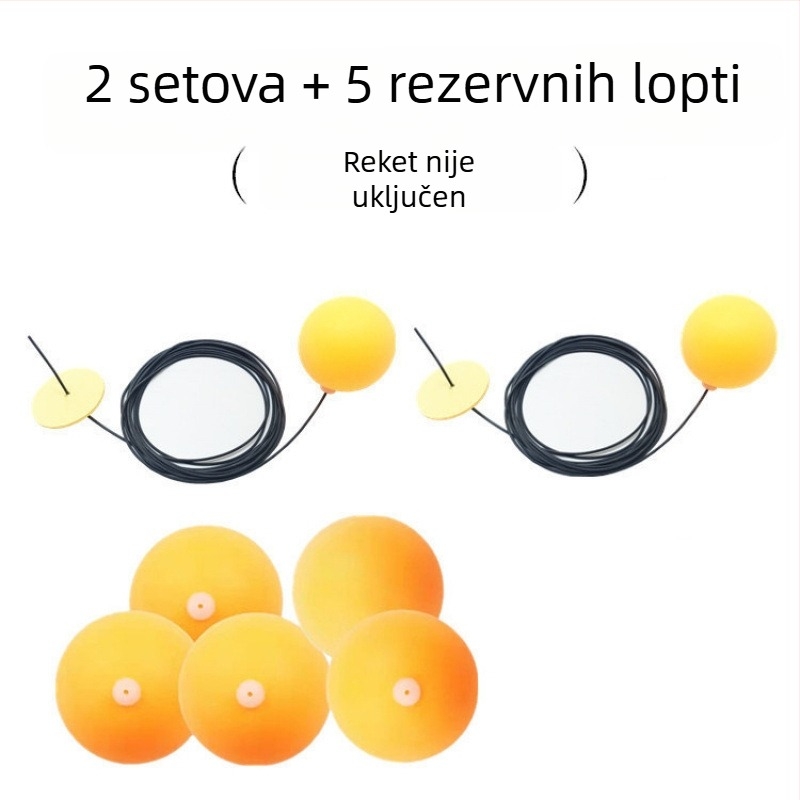 Viseći trener za stolni tenis - samostalni uređaj za trening, PP materijal, viseća lopta za trening vida za djecu