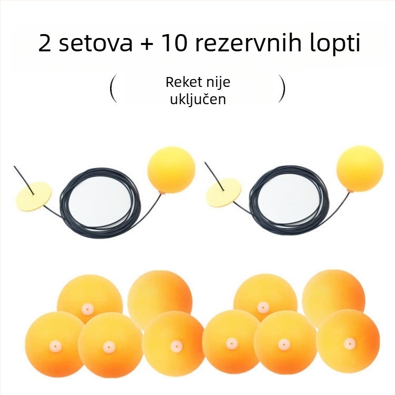 Viseći trener za stolni tenis - samostalni uređaj za trening, PP materijal, viseća lopta za trening vida za djecu
