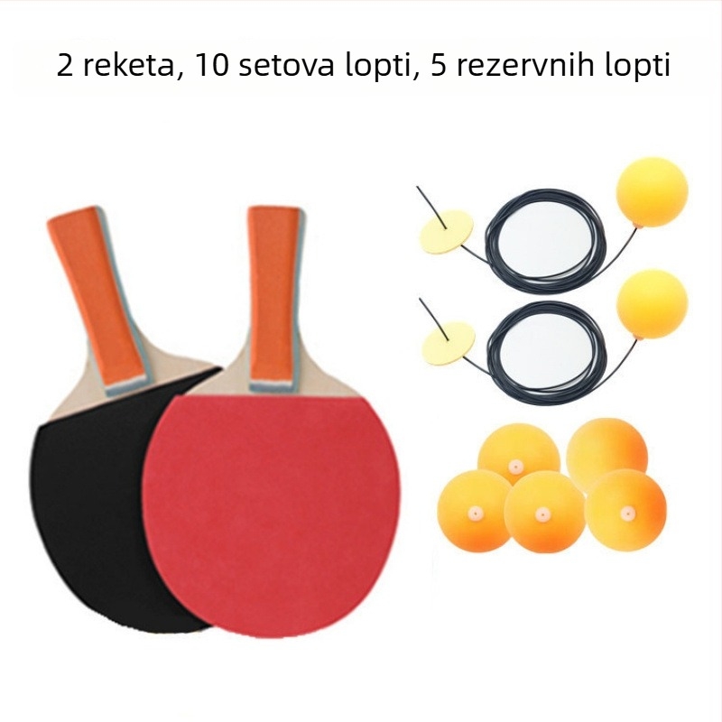 Viseći trener za stolni tenis - samostalni uređaj za trening, PP materijal, viseća lopta za trening vida za djecu